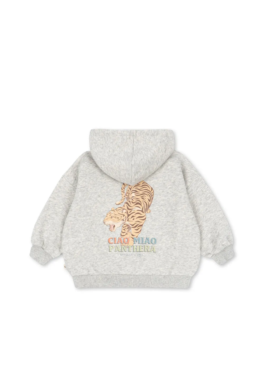 Konges Sløjd Lou Zip Hoodie vest grey melange biokatoen