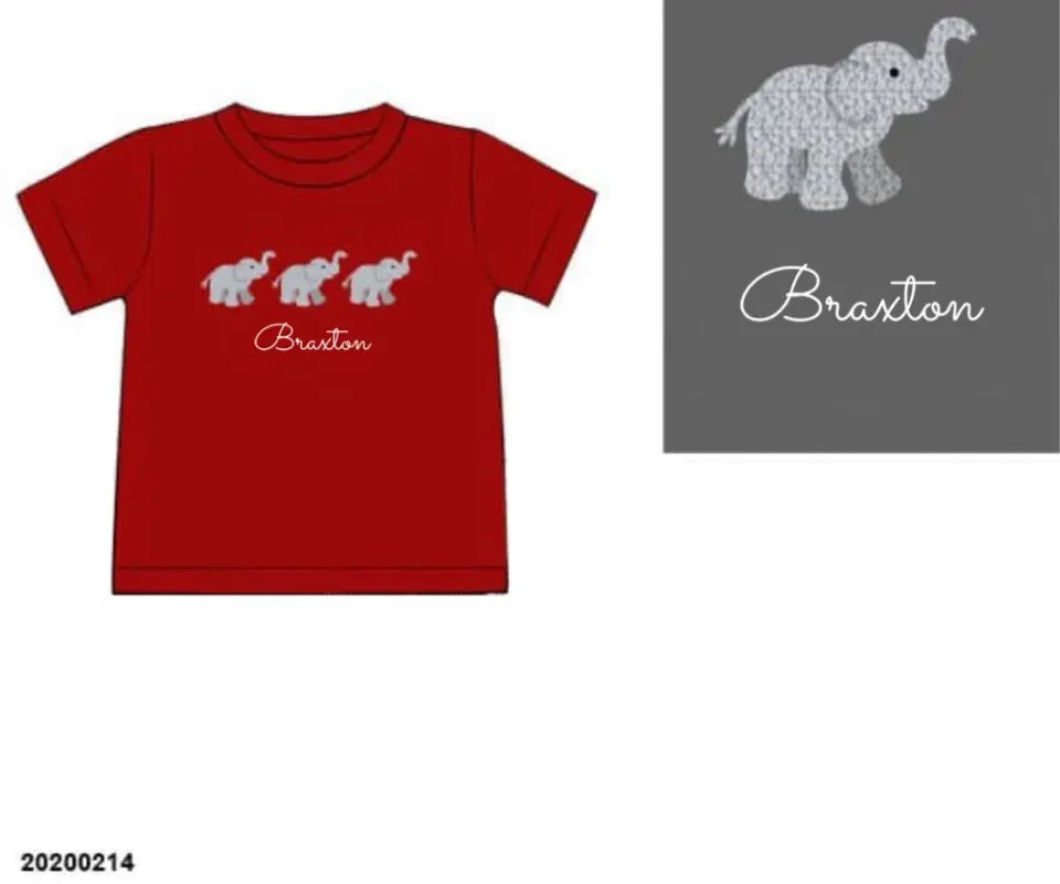 Busy Bee Smocks 18 & Counting shirt olifant 12M Braxton