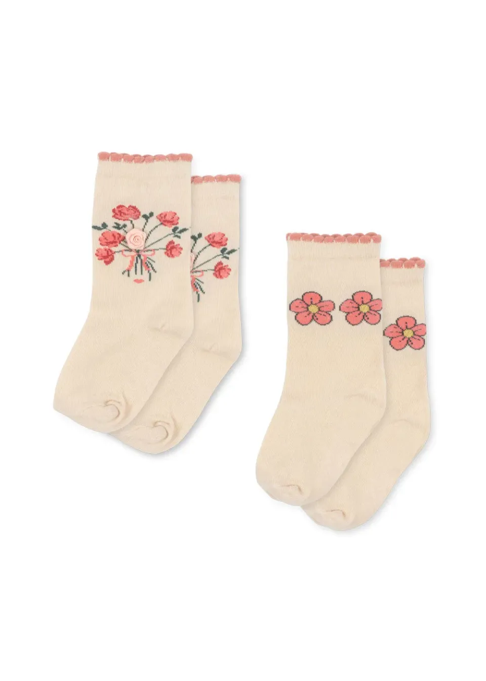 Konges Sløjd Rose Sokken 2-Pack Rose Mix Katoen