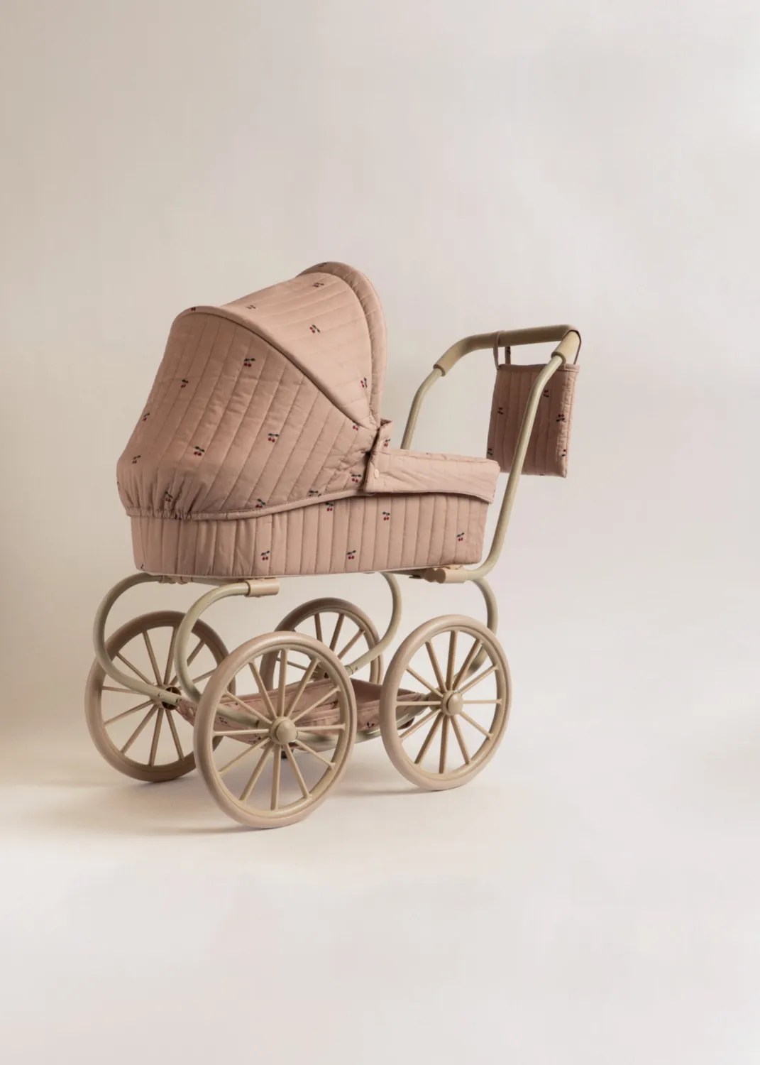 Konges Sløjd Minnie poppenwagen kersenrood vintage