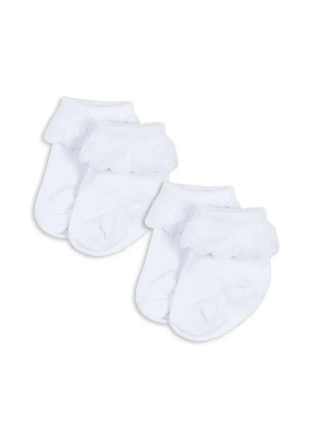Konges Sløjd Frill sokken optic white 2-pack katoen