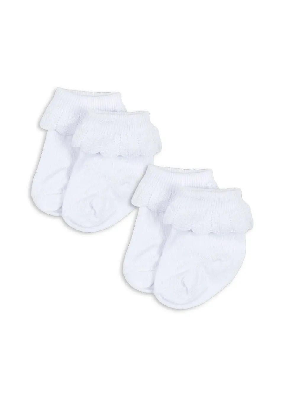 Konges Sløjd Frill sokken optic white 2-pack katoen