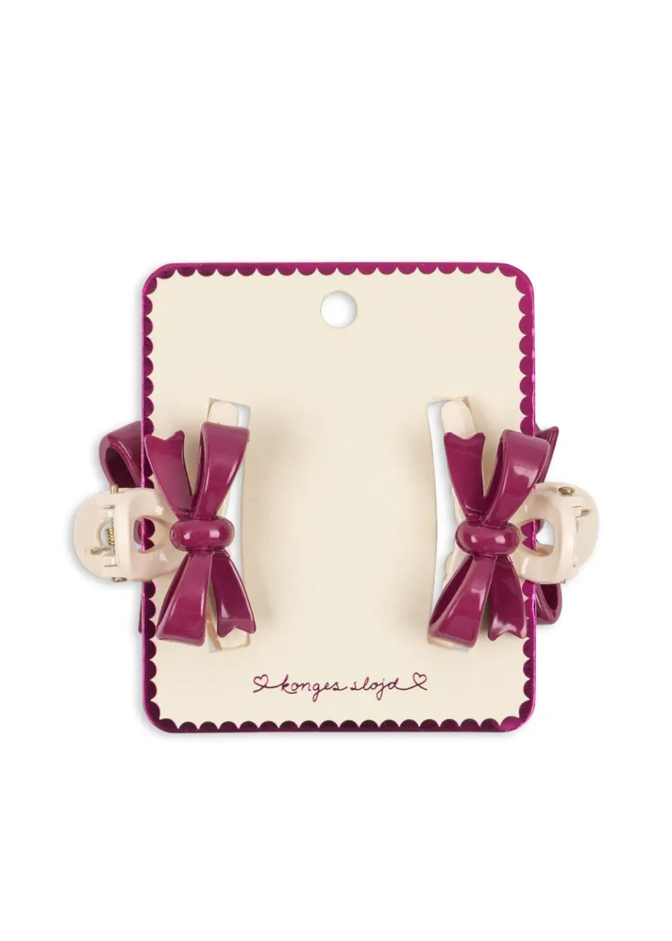Konges Sløjd Bow Haarclips 2-Pack Sangria Strik