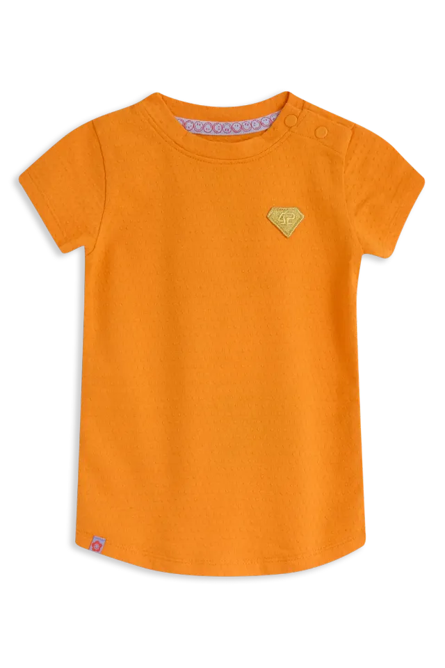 4PRESIDENT Noelani Orange T-shirt meisjes bubbelstof