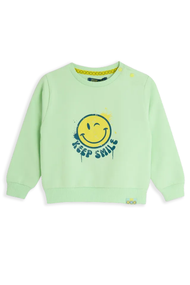 4PRESIDENT Paris Green trui groen keep smile