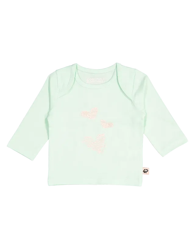 4PRESIDENT Quinn Mint shirt baby lange mouwen katoen