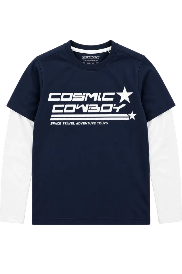 4PRESIDENT Luuk Cosmic longsleeve shirt jongens katoen