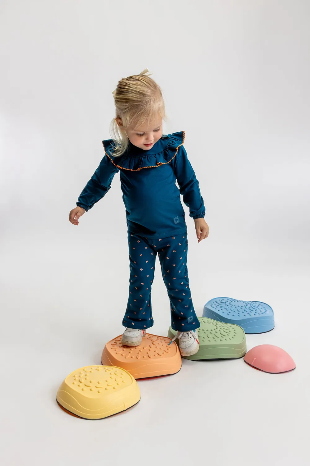 4President Eefje broek strikjesprint blauw meisjes