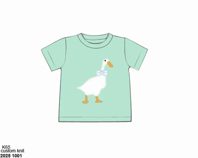 Prescott Petals & Plaid Quack jongensshirt maat 6 applicatie