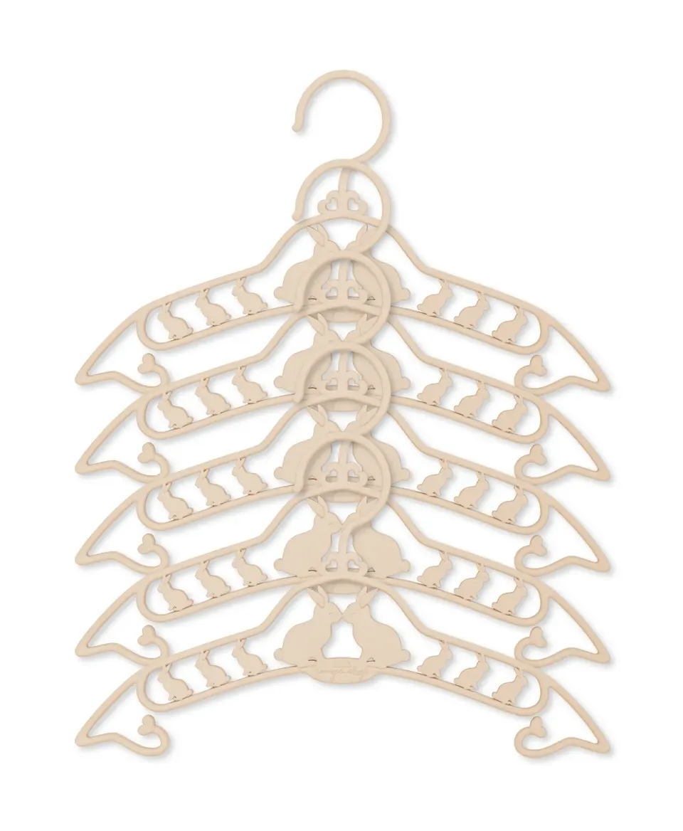 Konges Sløjd kleerhangers creme konijn 5-pack