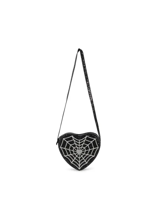 Konges Sløjd Tut schoudertas black spider web glitter