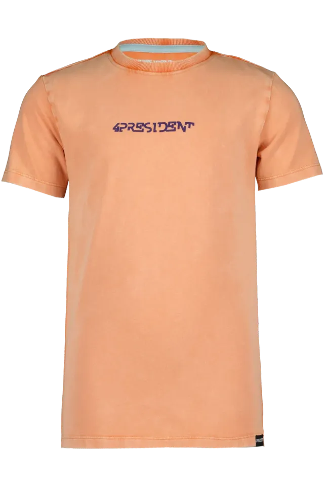 4PRESIDENT Thomas t-shirt Orange Tiger katoen