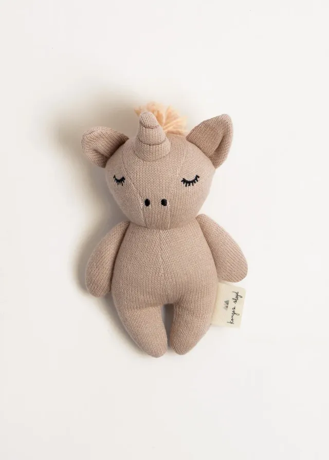 Konges Sløjd Mini eenhoorn knuffel rose fawn biokatoen