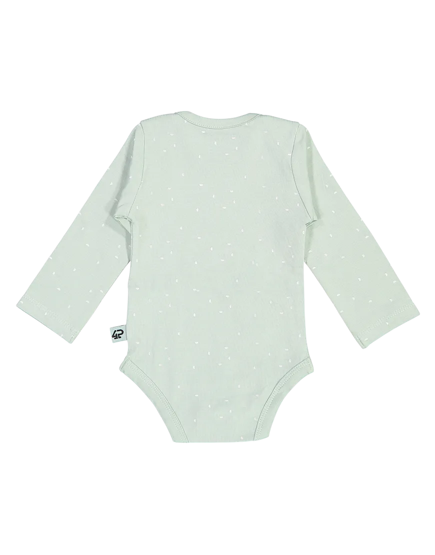 4PRESIDENT Skye Grey Mint AOP baby romper katoen