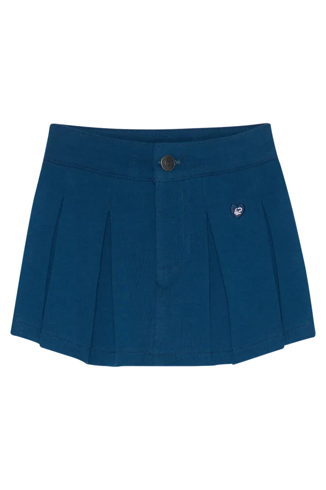 4President Baukje Blue rok blauw katoen stretch