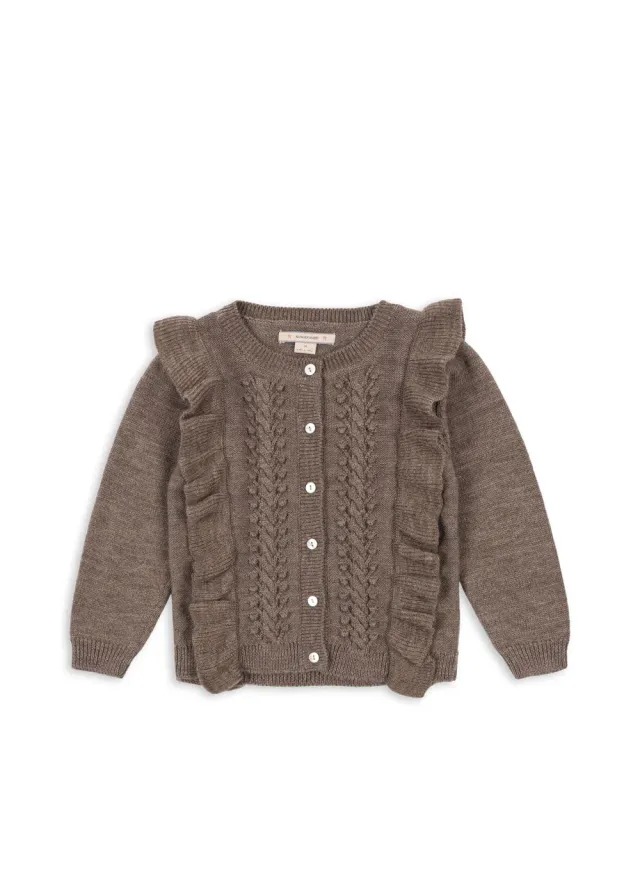 Konges Sløjd Fiol vestje bunny brown melange merinowol