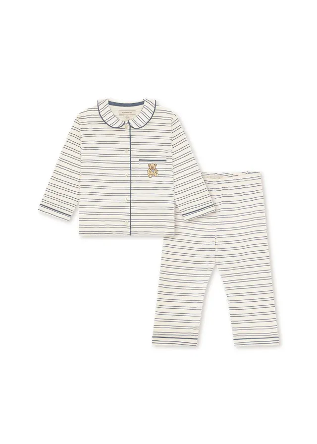 Konges Sløjd Pio pyjama indigo butter stripe 2-delig