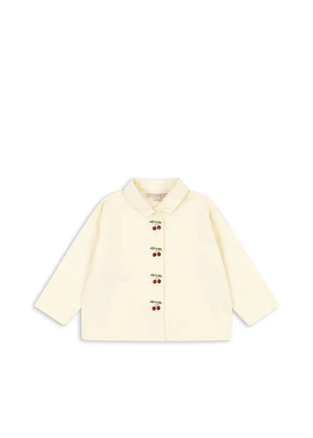 Konges Sløjd Evia Cherry overhemd cloud cream kers