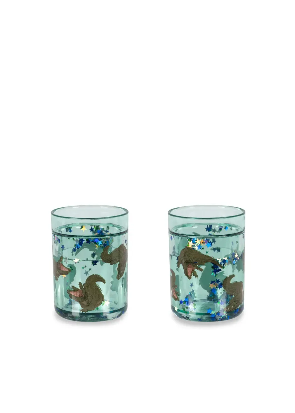 Konges Sløjd glitterbekers crocodile 2-pack 180 ml