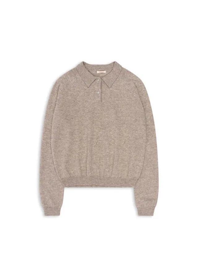 Konges Sløjd Mama Polo trui oatmeal melange wol
