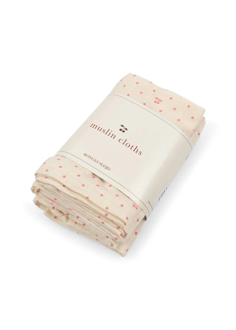 Konges Sløjd Hydrofiele Doek spuugdoek cherry dot 3-pack