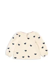 Konges Sløjd Drey Blouse shirt cuore tricolore biokatoen