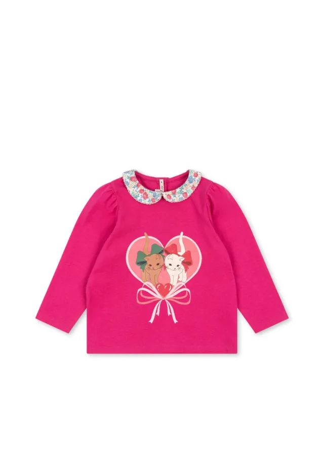 Konges Sløjd Babette blouse viva magenta biokatoen