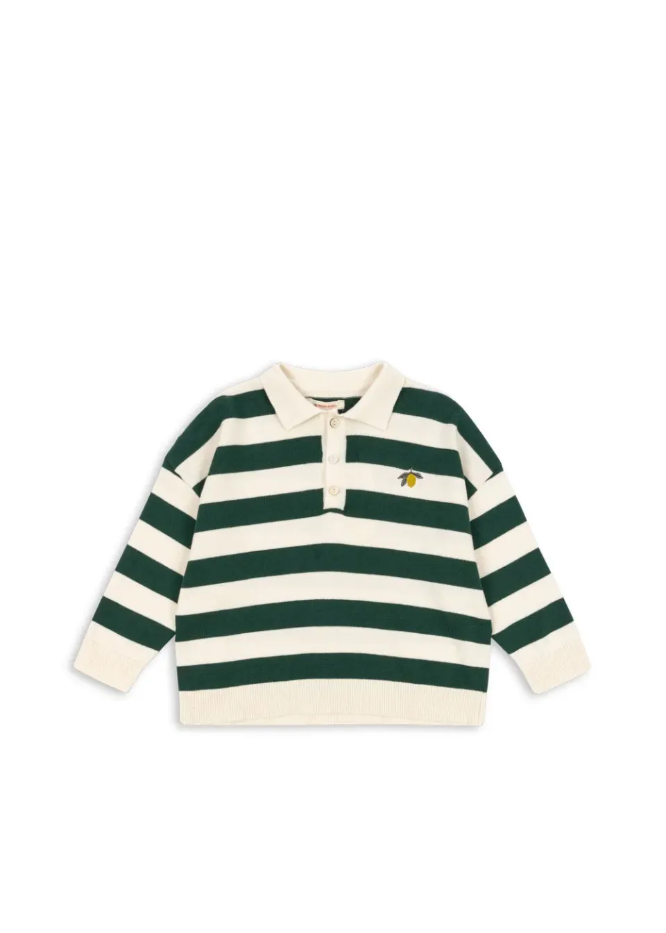 Konges Sløjd Manis Polo pine grove stripe biokatoen