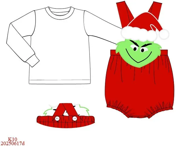 Busy Bee Mean One bubbleromper 2-delig 3T kerst
