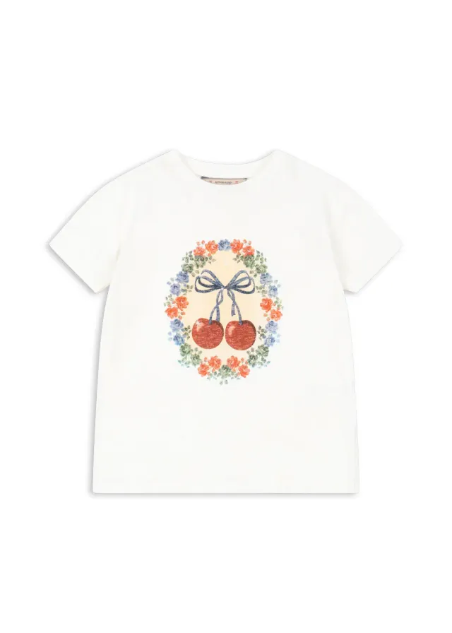 Konges Sløjd Era T-shirt cherry bow linnenmix