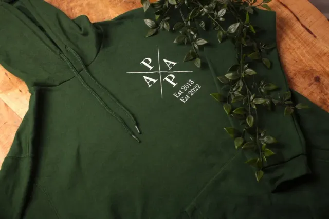 Een presentje Papa hoodie zwart katoen maat M persoonlijk