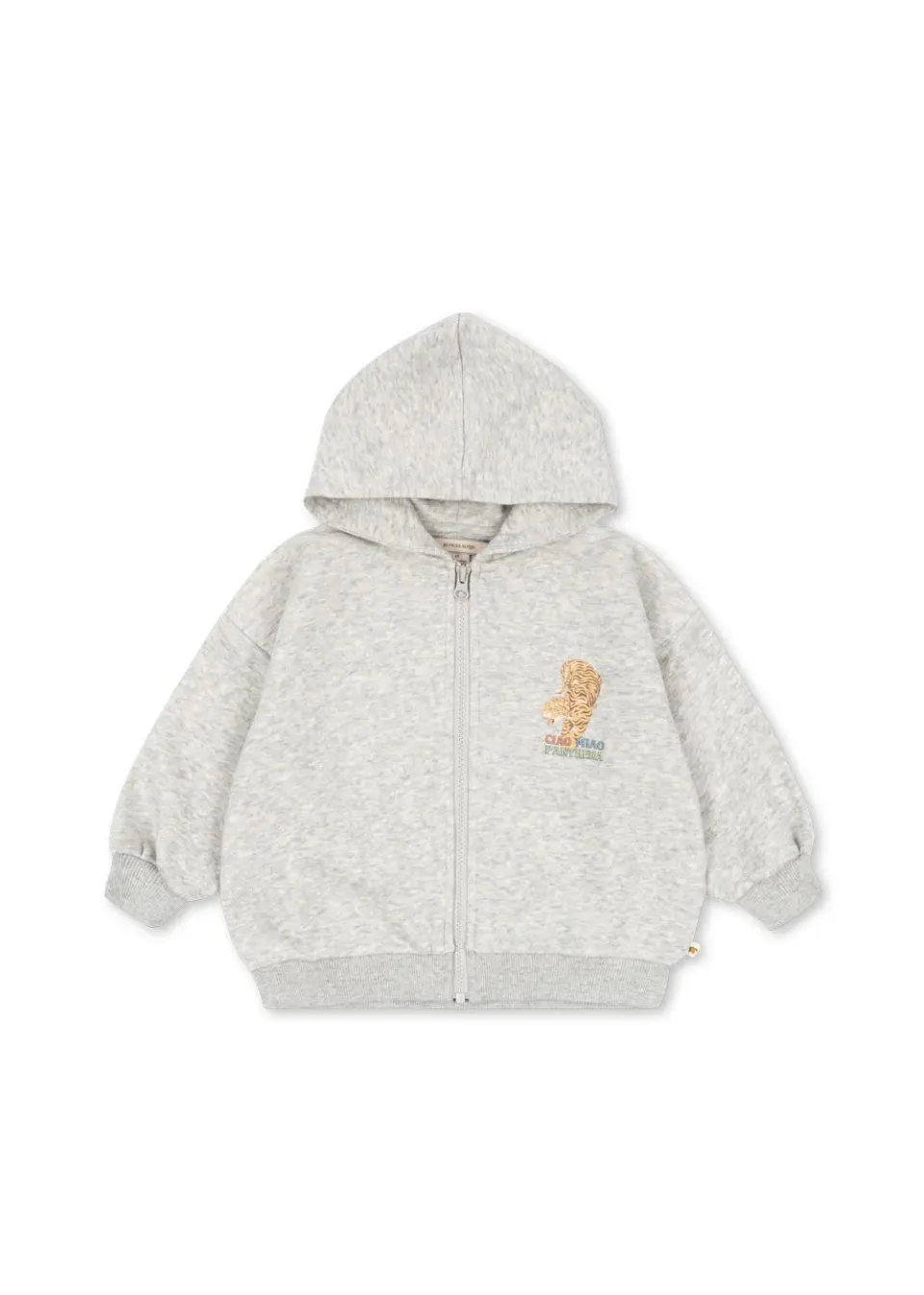 Konges Sløjd Lou Zip Hoodie vest grey melange biokatoen