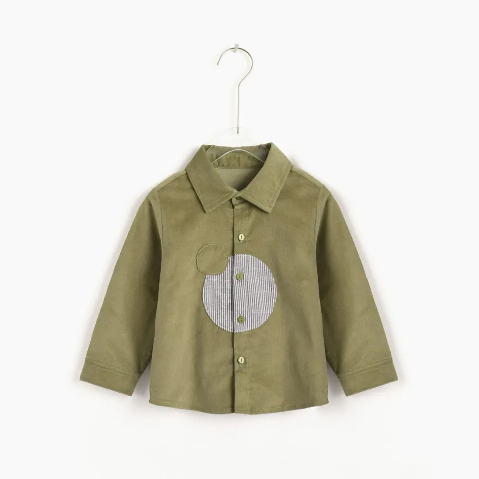 The Mompany L/S Overhemd blouse lange mouw patches