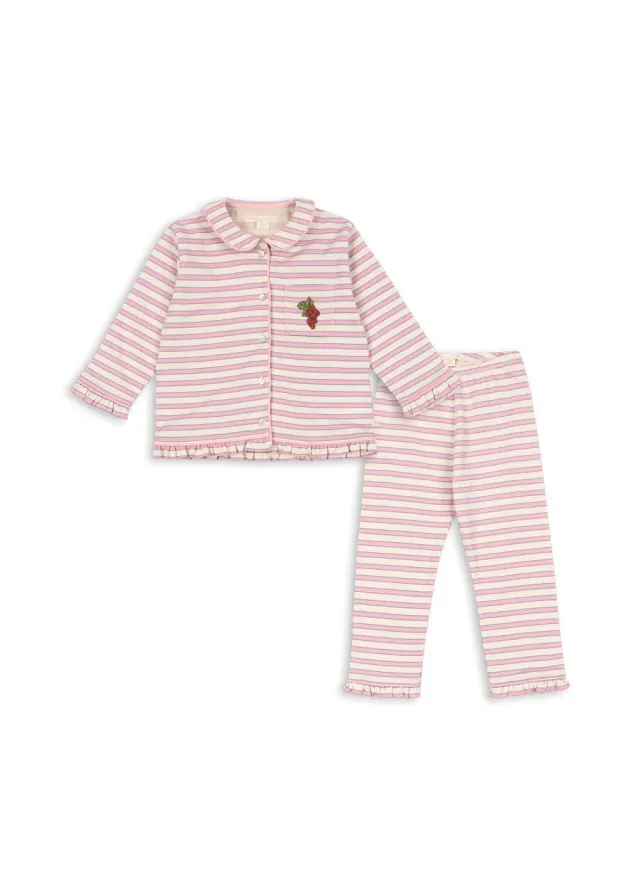 Konges Sløjd Pio pyjamaset lolly stripe biokatoen