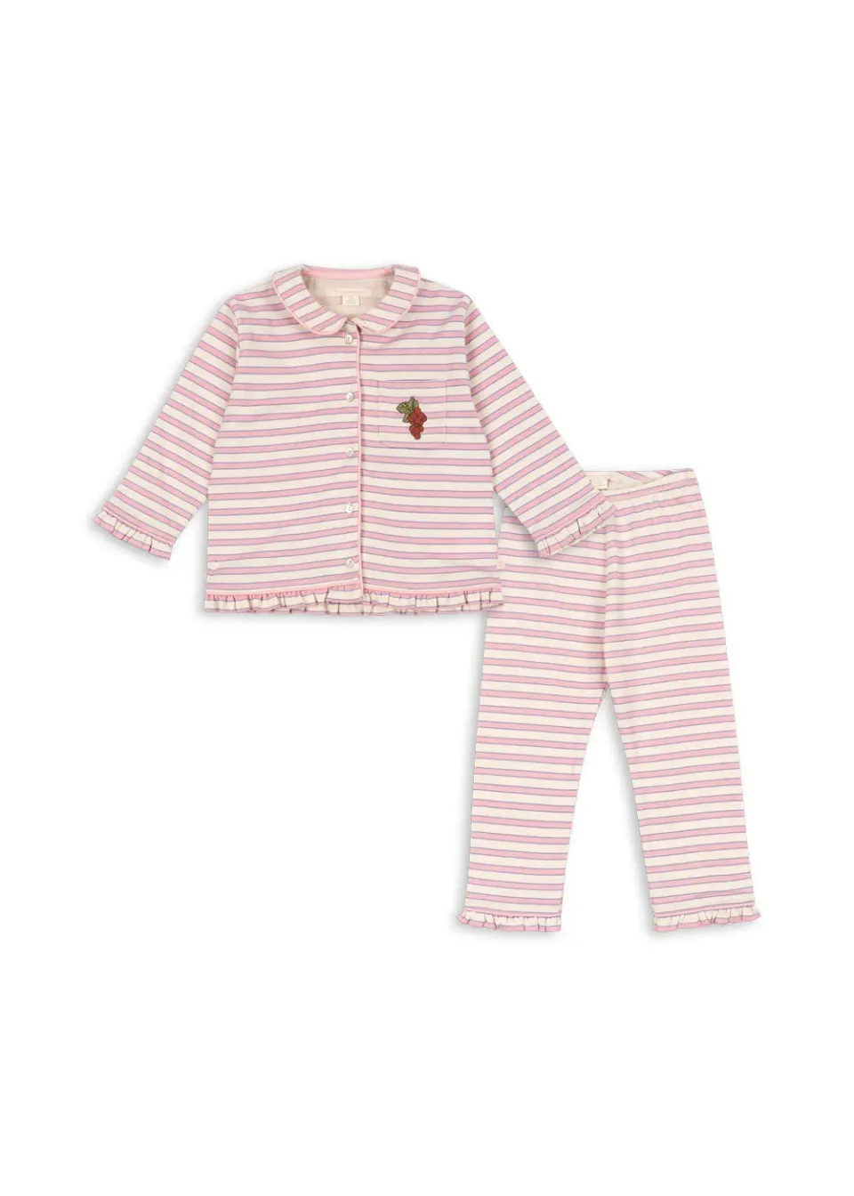 Konges Sløjd Pio pyjamaset lolly stripe biokatoen