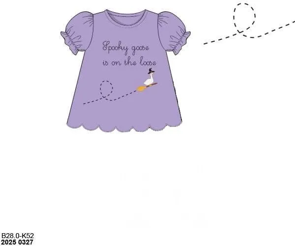 Busy Bee Smocks Witchy Goose shirt meisjes halloween katoen