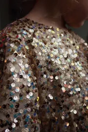 Konges Sløjd Lila jurk gold glitter pailletten