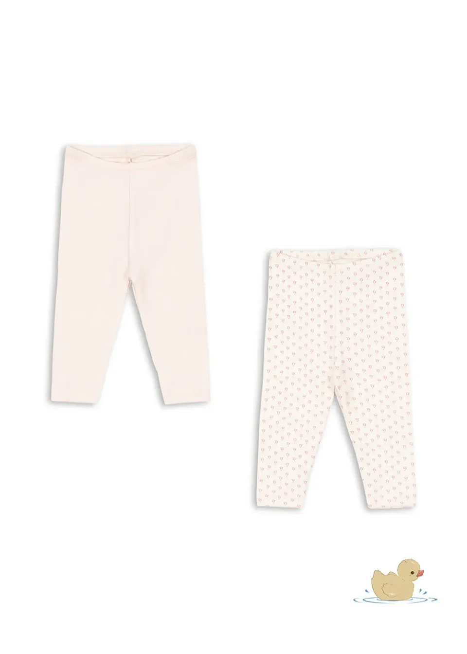 Konges Sløjd Bello leggings punto rosa 2-pack biokatoen
