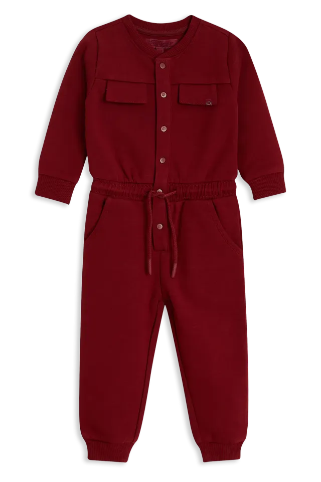 4President Karlee jumpsuit meisjes red katoen