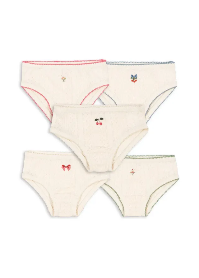 Konges Sløjd Minna onderbroek antique white 5-pack bio