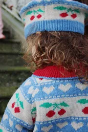 Konges Sløjd Belou vestje cherry stripe wolmix