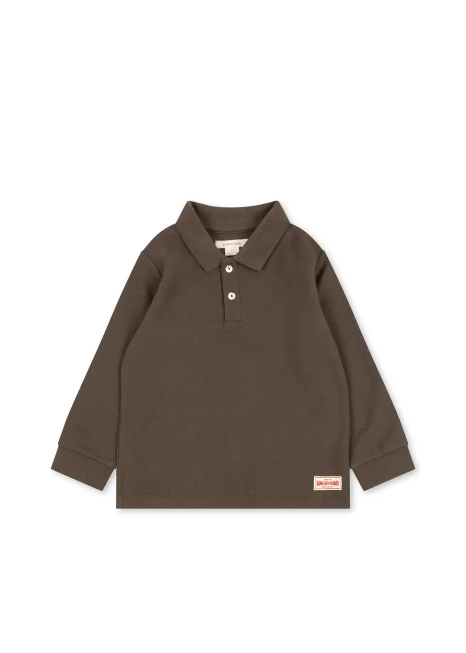 Konges Sløjd Florian Polo Slate Black lange mouw biokatoen
