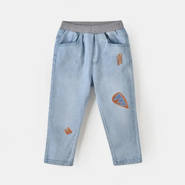 The Mompany Baylor jeans elastische band borduursel