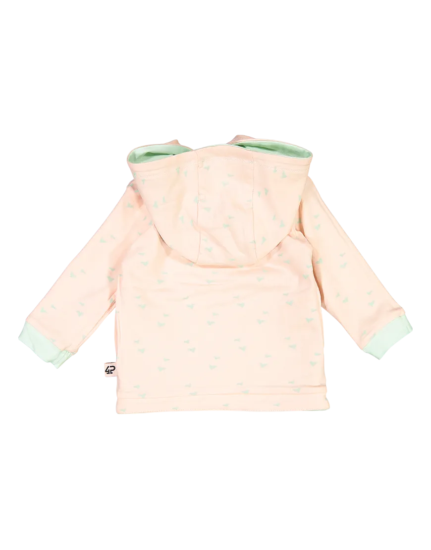 4President Taylor sweater Blush AOP baby omkeerbaar