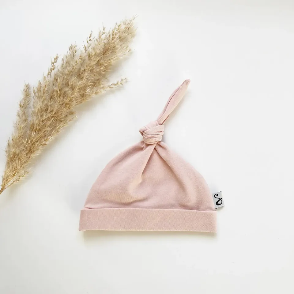 SODA FASHION Basic knoopmuts roze biokatoen