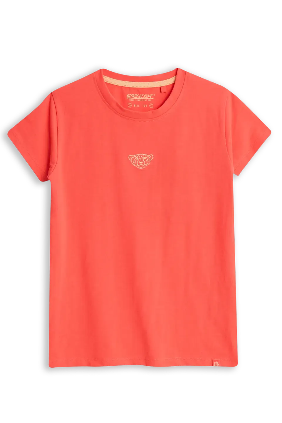 4PRESIDENT Hannah Mid red fluor T-shirt smiley