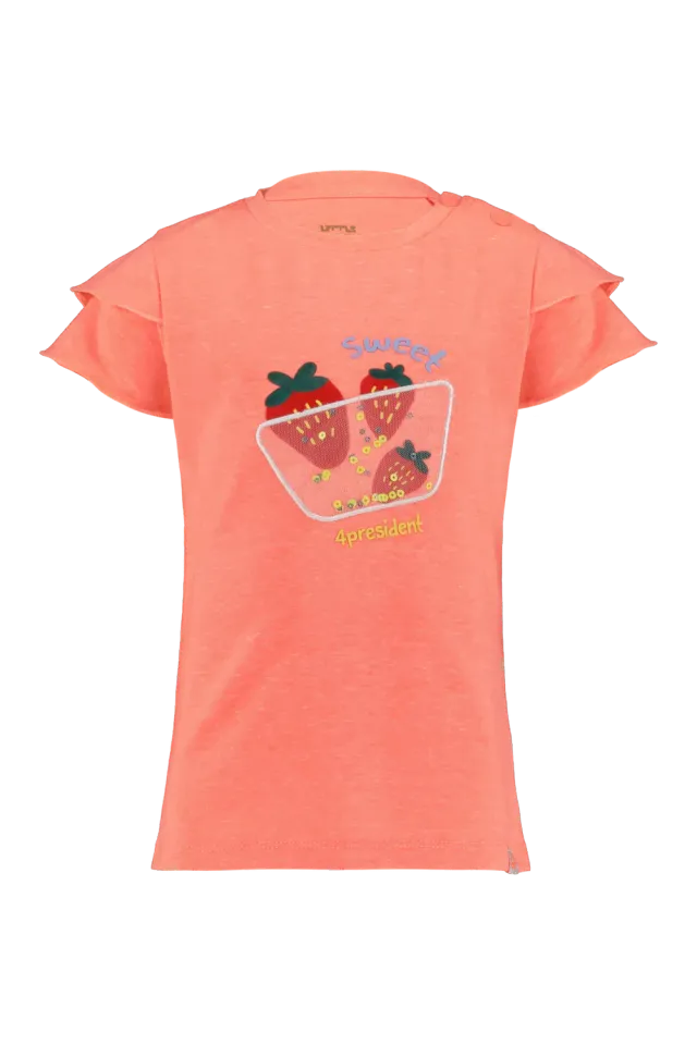 4President Liliana Coral T-shirt meisjes ruches