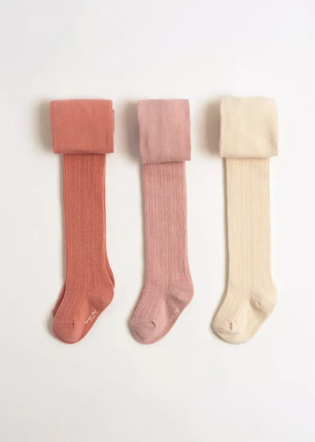 Konges Sløjd Pointelle maillots 3-pack Rose Mix wolmix