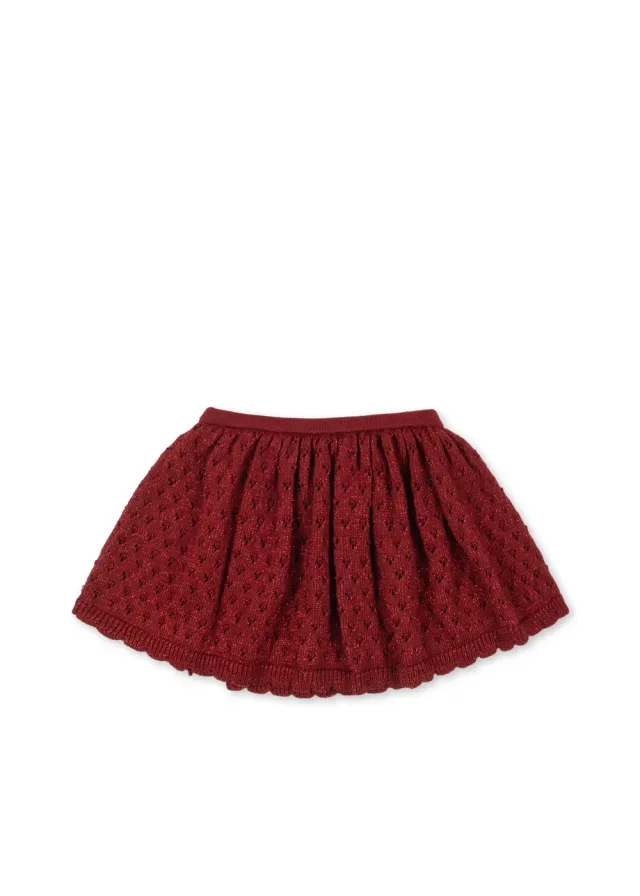 Konges Sløjd Holiday rok red dahlia pointelle