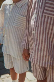 Konges Sløjd Ely shorts Red Stripe mousseline bio